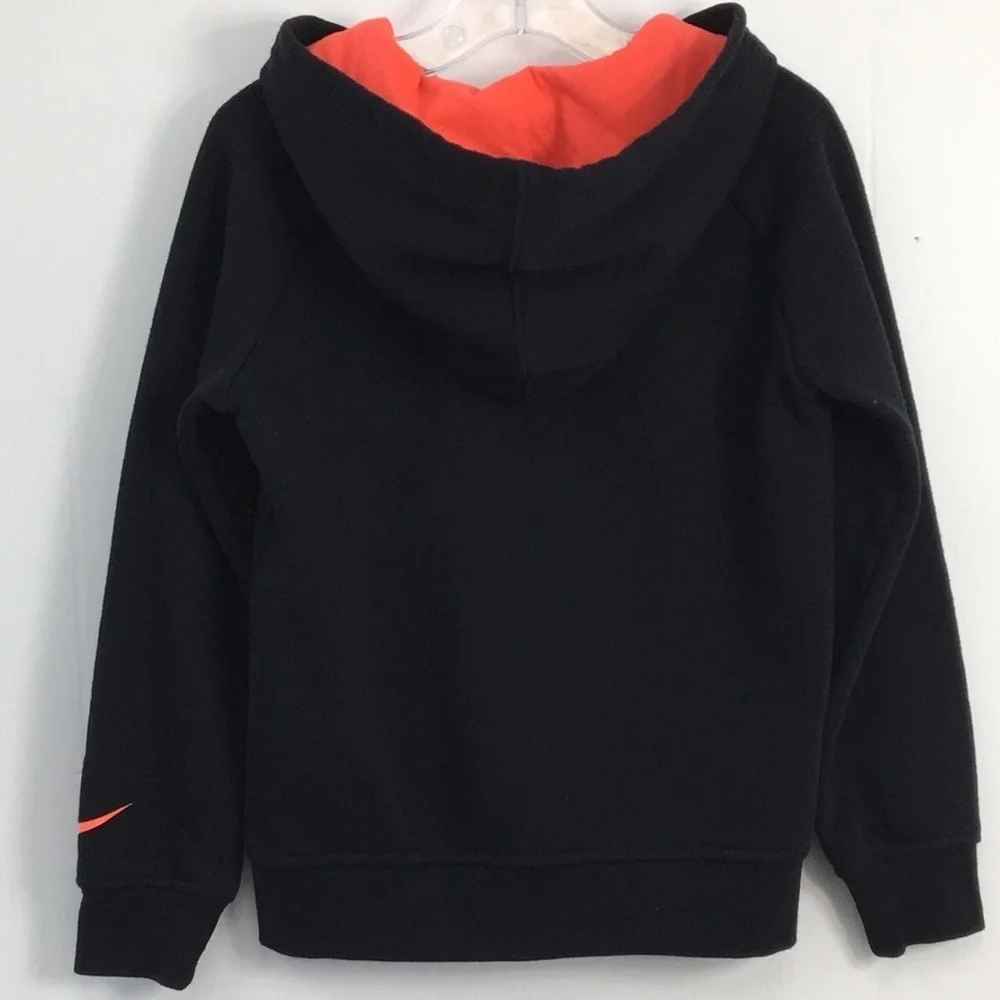 Nike Kyrie Irving Neon Orange and Black Zipper Front Hoodie Size 4 EXCELLENT